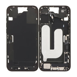 Apple iPhone 16 Plus - Srednji Okvir + Gumbi za Vklop, Glasnost in Kamero (Black)