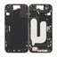 Apple iPhone 16 Plus - Srednji Okvir + Gumbi za Vklop, Glasnost in Kamero (Black)
