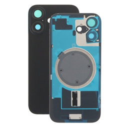 Apple iPhone 17 - Steklo zadnjega ohišja + Leča kamere + Kovinska plošča + Magsafe magnet (Black)