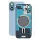 Apple iPhone 17 - Steklo zadnjega ohišja + Leča kamere + Kovinska plošča + Magsafe magnet (Mist Blue)