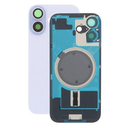 Apple iPhone 17 - Steklo zadnjega ohišja + Leča kamere + Kovinska plošča + Magsafe magnet (Lavender)