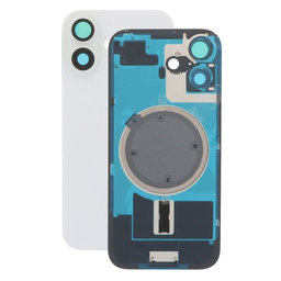 Apple iPhone 17 - Steklo zadnjega ohišja + Leča kamere + Kovinska plošča + Magsafe magnet (White)