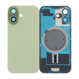 Apple iPhone 17 - Steklo zadnjega ohišja + Leča kamere + Kovinska plošča + Magsafe magnet (Sage)