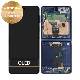 Samsung Galaxy Z Flip 7 F766B - LCD zaslon + steklo na dotik + okvir (Blue Shadow) - GH82-37581A Genuine Service Pack