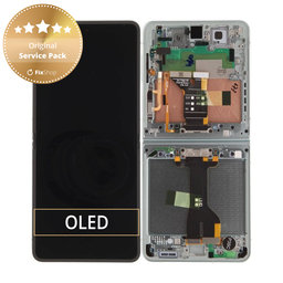 Samsung Galaxy Z Flip 7 F766B - LCD zaslon + steklo na dotik + okvir (Mint) - GH82-37581E Genuine Service Pack