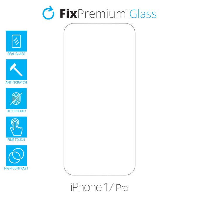 FixPremium Glass - Kaljeno Steklo za iPhone 17 Pro
