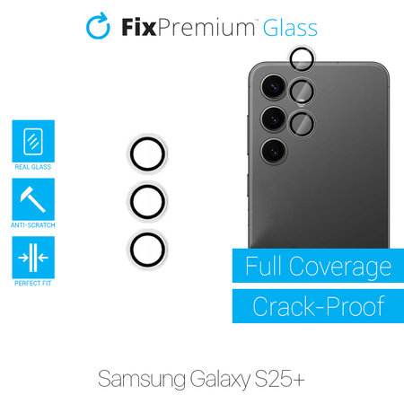FixPremium Glass - Kaljeno Steklo Zadnje Kamere brez Okvira za Samsung S25+