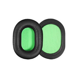 Nadomestne blazinice za ušesa za Razer Barracuda X, Spominska pena + PU usnje, Črne, 1 par
