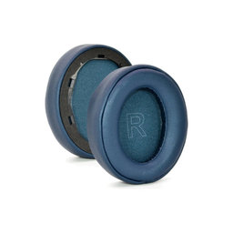 Nadomestne blazinice za ušesa za Anker Soundcore Life Q30, Q35, Spominska pena + PU usnje, Modre (Šivane), 1 par