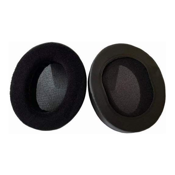 Nadomestne blazinice za ušesa za Audio-Technica ATH-M50X, M50XBT, M40X, MSR7, Spominska pena + PU usnje + Semiš, Črne, 1 par