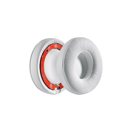 Nadomestne blazinice za ušesa za Beats Solo 4, Spominska pena + PU usnje, Bele, 1 par