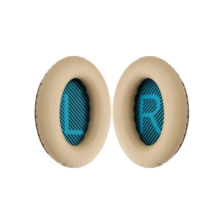 Nadomestne blazinice za ušesa za Bose QuietComfort 2, 15, 25 in 35, Spominska pena + PU usnje, Kaki, 1 par