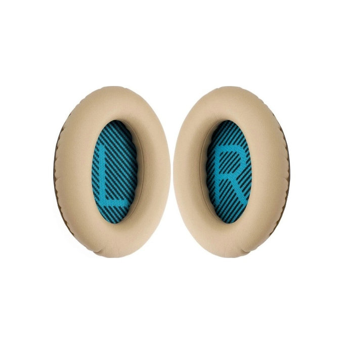 Nadomestne blazinice za ušesa za Bose QuietComfort 2, 15, 25 in 35, Spominska pena + PU usnje, Kaki, 1 par