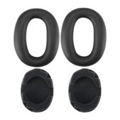 Nadomestne blazinice za ušesa za Sony MDR-1000X, WH-1000XM2, Spominska pena + PU usnje, Črne, 1 par