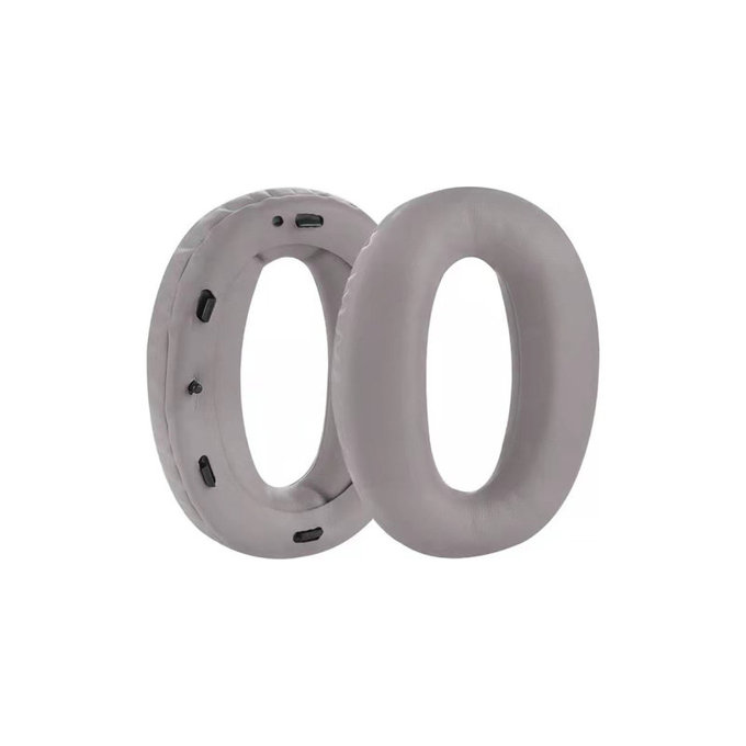 Nadomestne blazinice za ušesa za Sony MDR-1000X, WH-1000XM2, Spominska pena + PU usnje, Sive, 1 par