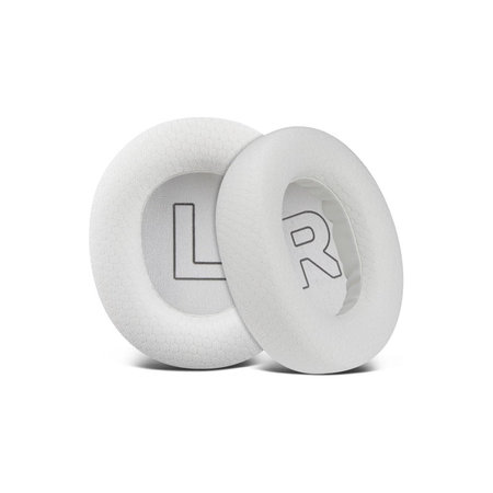 Nadomestne blazinice za ušesa za SteelSeries Nova Pro Wireless, Spominska pena + Tekstil, Bele, 1 par