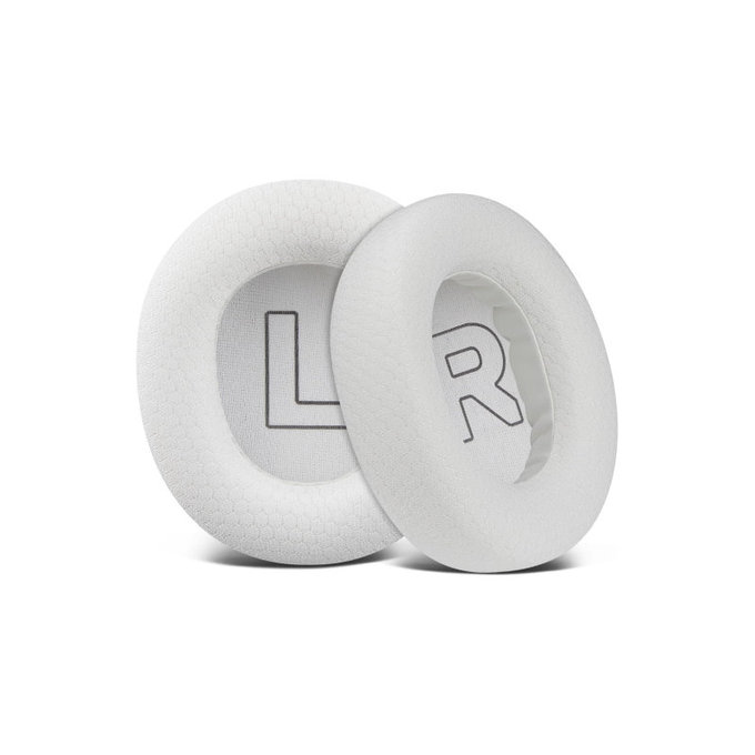 Nadomestne blazinice za ušesa za SteelSeries Nova Pro Wireless, Spominska pena + Tekstil, Bele, 1 par