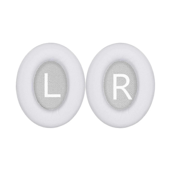 Nadomestne blazinice za ušesa za Bose 700, NC700, Spominska pena + PU usnje, Bele, 1 par
