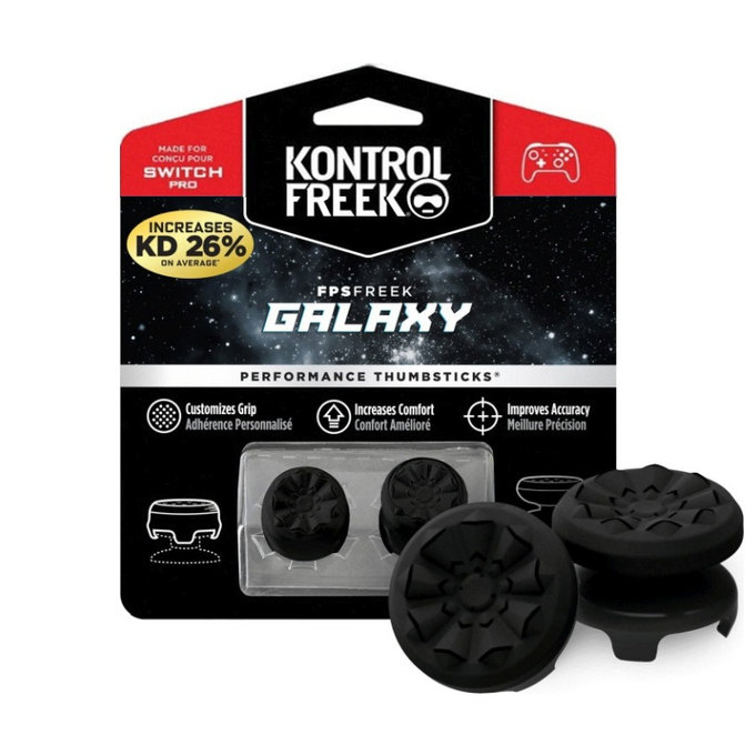 Kontrol Freek - Freek Galaxy (Black) Nintendo Switch Pro Extended Controller Grip Caps