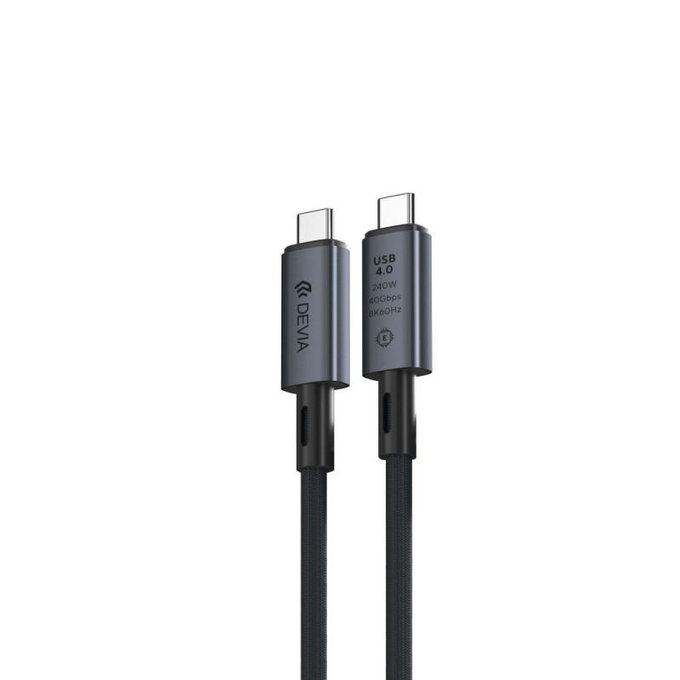 USB-C / USB-C kabel Extreme Speed, 240W, 8K 60Hz, 1m, črn, Devia