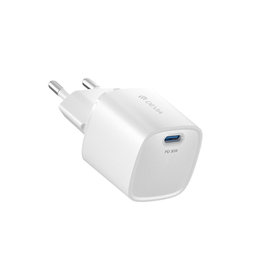 Polnilni adapter Mini USB-C, PD 30W, bel, Devia