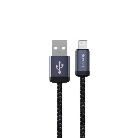 Lightning / USB kabel Gracious, 2,4A, 1m, črn, Devia