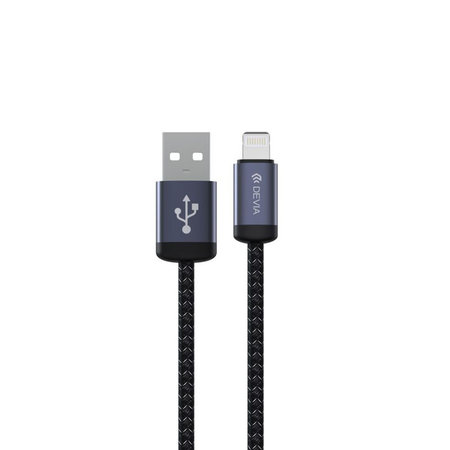 Lightning / USB kabel Gracious, 2,4A, 2m, črn, Devia