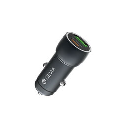 Avtopolnilec Extreme Speed USB-C + USB-A, PD 30W, QC 3.0 18W, siv, Devia