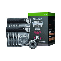 Pletenica za odstranjevanje spajke, Solder Vampire, 2UUL DW16, posamično pakirana, 10 kolutov/škatla