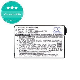 Baterija za Philips Avent Eco SCD535 DECT, 1000mAh, Li-Ion, 3.7V, BYD001743, HQ