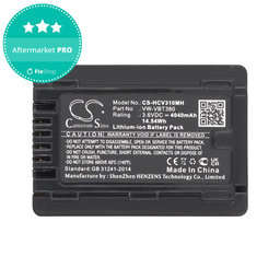 Baterija za Panasonic HC-550EB, 4040mAh, Li-Ion, 3.6V, VW-VBT380, HQ