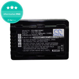 Baterija za Panasonic HDC, HC a SDR, 1500mAh, Li-Ion, 3.7V, VW-VBK180, HQ