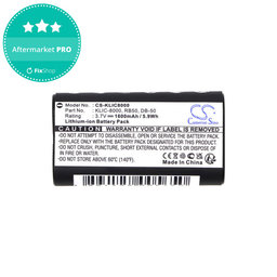 Baterija za Jay-Tech Jay-Cam I4800, Kodak Easyshare Z1012, 1600mAh, Li-Ion, 3.7V, KLIC-8000, HQ