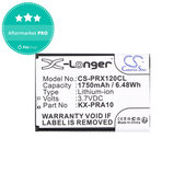 Baterija za Panasonic KX-PRX110, 120, 150, 1750mAh, Li-Ion, 3.7V, KX-PRA10, HQ
