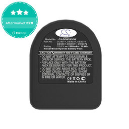 Baterija za Dewalt DCD940B2, DCD910KX, 1500mAh, Ni-MH, 12V, DC9071, DE9074, HQ