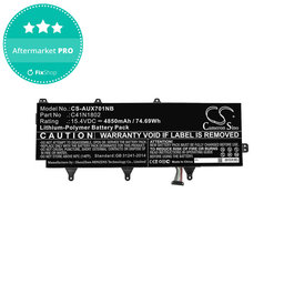 Baterija za Asus Zephyrus Gx701, Rog Zephyrus S Gx701, Rog Gx701, 4850mAh, Li-Pol, 15.4V, C41N1802, HQ