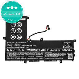 Baterija za Asus VivoBook E200, L200, Eeebook X206, 3350mAh, Li-Pol, 7.6V, C21N1521, HQ