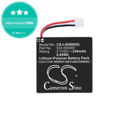 Baterija za Logitech H800, 230mAh, Li-Pol, 3.7V, 533-000067, HQ