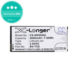 Baterija za Nokia Lumia 650, 2000mAh, Li-Ion, 3.8V, BV-T3G, HQ