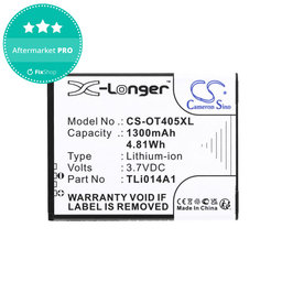 Baterija za Alcatel OneTouch Evolve, 1300mAh, Li-Ion, 3.7V, TLi014A1, HQ