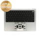 Zgornji okvir tipkovnice za MacBook Pro 14", A2442 (2021), A2779 (2023), US tipkovnico in baterijo, Silver, 661-32211, Genuine Apple