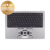 Zgornji okvir tipkovnice za MacBook Pro 14", A2918 (2023), US tipkovnico in baterijo, Space Gray, 661-35708, Genuine Apple