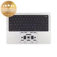 Zgornji okvir tipkovnice za MacBook Pro 14", A2918 (Late 2023, US tipkovnico in baterijo, Silver, 661-35709, Genuine Apple