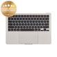 Zgornji okvir tipkovnice za MacBook Air 13", A3113 (2024), US tipkovnico in baterijo, Starlight, 661-40229, Genuine Apple