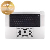 Zgornji okvir tipkovnice za MacBook Pro 14", A3112 (2024), US tipkovnico in baterijo, Silver, 661-42513, Genuine Apple