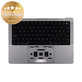 Zgornji okvir tipkovnice za MacBook Pro 14", A3112 (2024), US tipkovnico in baterijo, Space Black, 661-42518, Genuine Apple