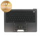 Zgornji okvir tipkovnice za MacBook Pro 14", A3185 (2024), US tipkovnico in baterijo, Space Black, 661-50210, Genuine Apple