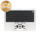 Zgornji okvir tipkovnice za MacBook Pro 14", A3185 (2024), US tipkovnico in baterijo, Silver, 661-50211, Genuine Apple