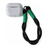 Silikonski ovitek za AirPods 4, Sivo s črno vrvico