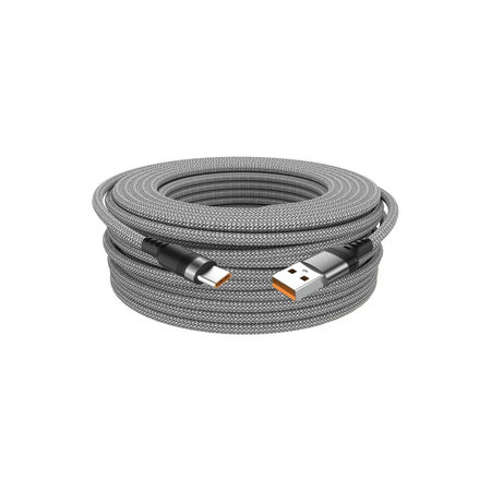 USB-C / USB-C kabel, 6A, 1m, siv